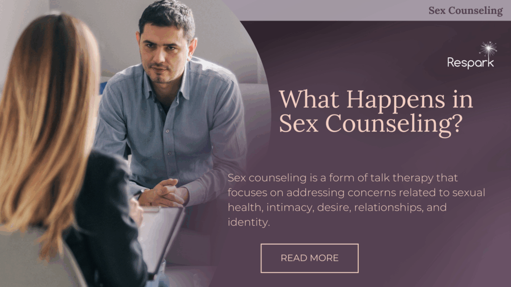 What happens in sex counseling?