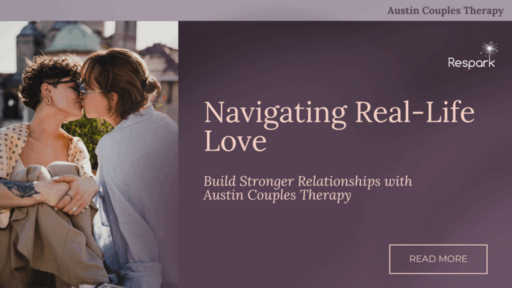 A happy couples working through real life challenges with Austin Couples Therapy at ReSpark Group.