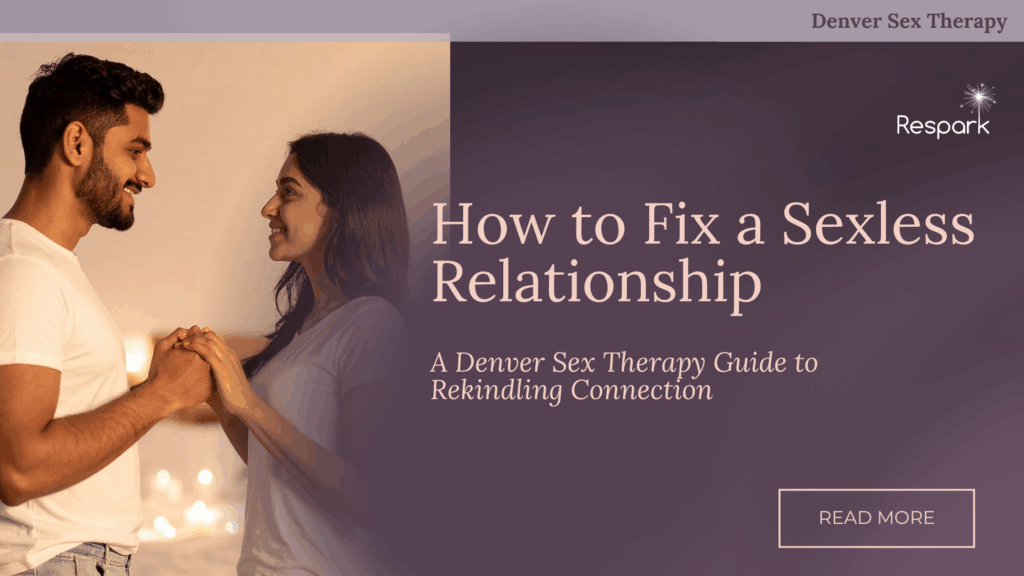 A happy couple overcoming their sexless relationship with Denver Sex Therapy.